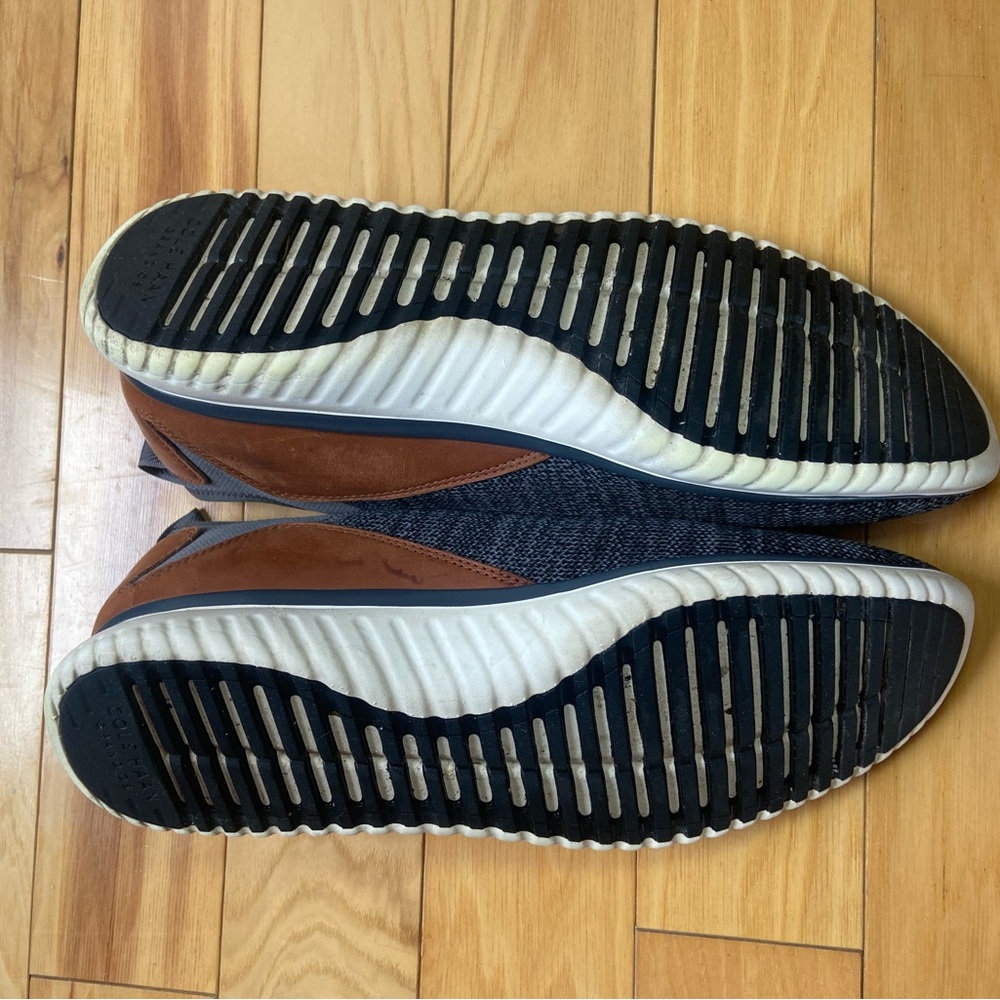 Mens COLE HAAN Grandsport OS Knit Leather Sneaker 13M Gray‎ Crossover Dress Shoe - Picture 8 of 11